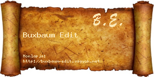 Buxbaum Edit névjegykártya